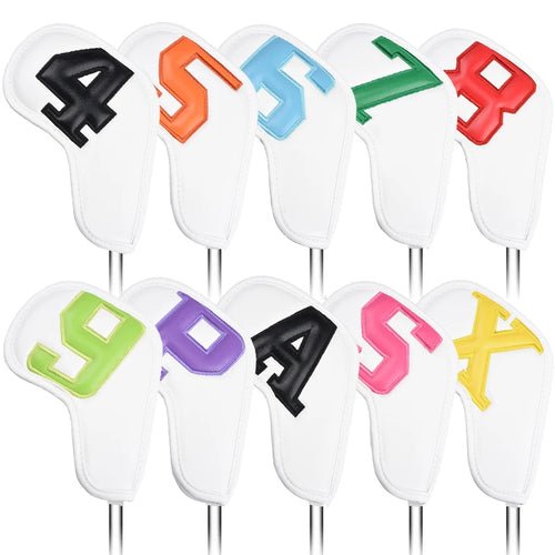 10Pc/Set PU Leather Iron Covers - Crafty Golf