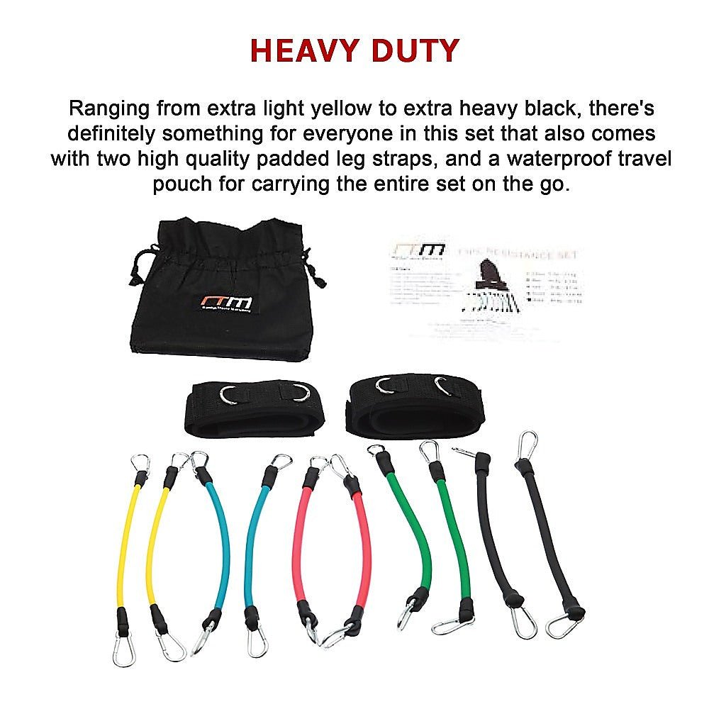 13 - Piece Leg Resistance Exercise Band Set - Crafty Golf