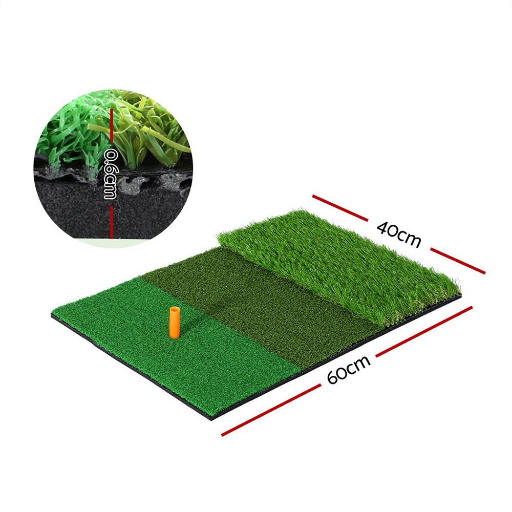 3 - in - 1 Golf Hitting Mat - Portable Driving Range Practice Aid - Crafty Golf
