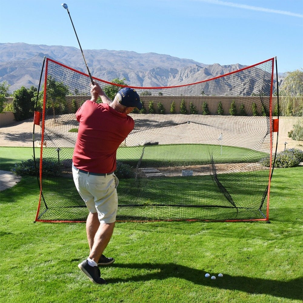 3M Golf Practice Net - Portable Hitting & Swing Training Net + Carry Bag - Crafty Golf