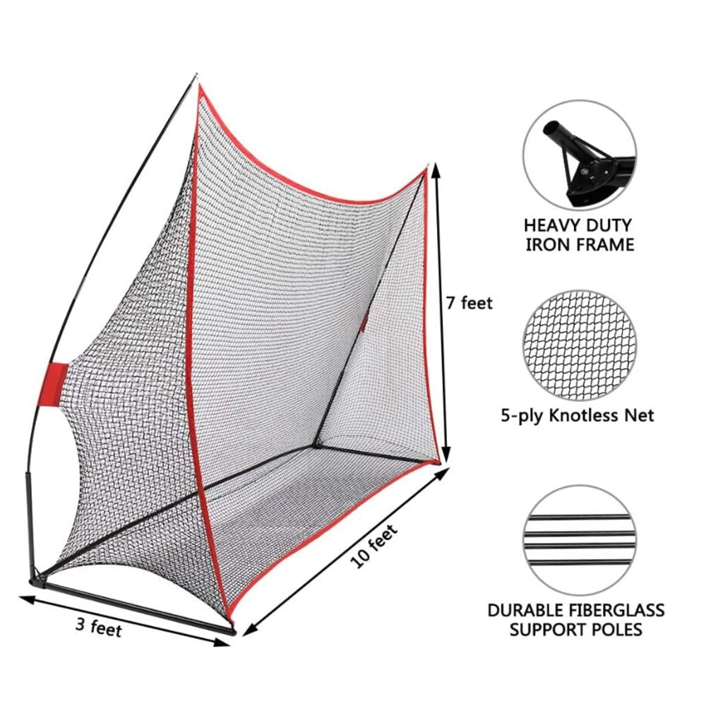 3M Golf Practice Net - Portable Hitting & Swing Training Net + Carry Bag - Crafty Golf