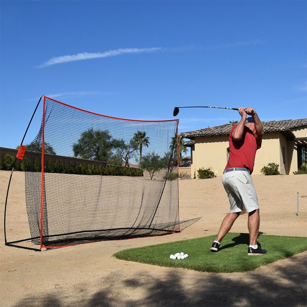 3M Golf Practice Net - Portable Hitting & Swing Training Net + Carry Bag - Crafty Golf