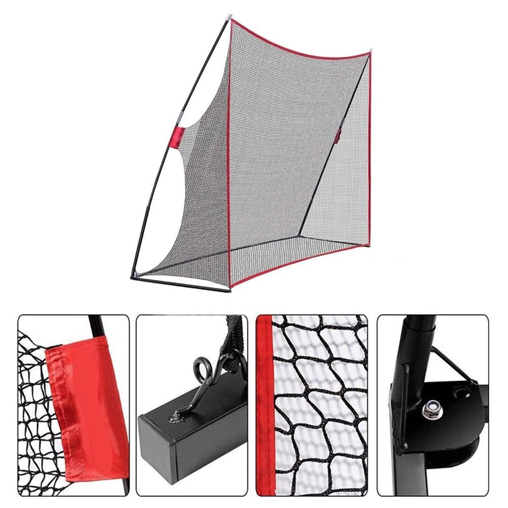 3M Golf Practice Net - Portable Hitting & Swing Training Net + Carry Bag - Crafty Golf