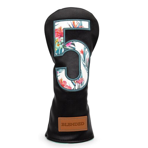 Black Hawaiian Summer Golf Head Covers - Crafty Golf