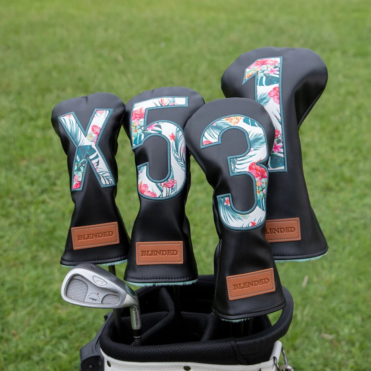 Black Hawaiian Summer Golf Head Covers - Crafty Golf