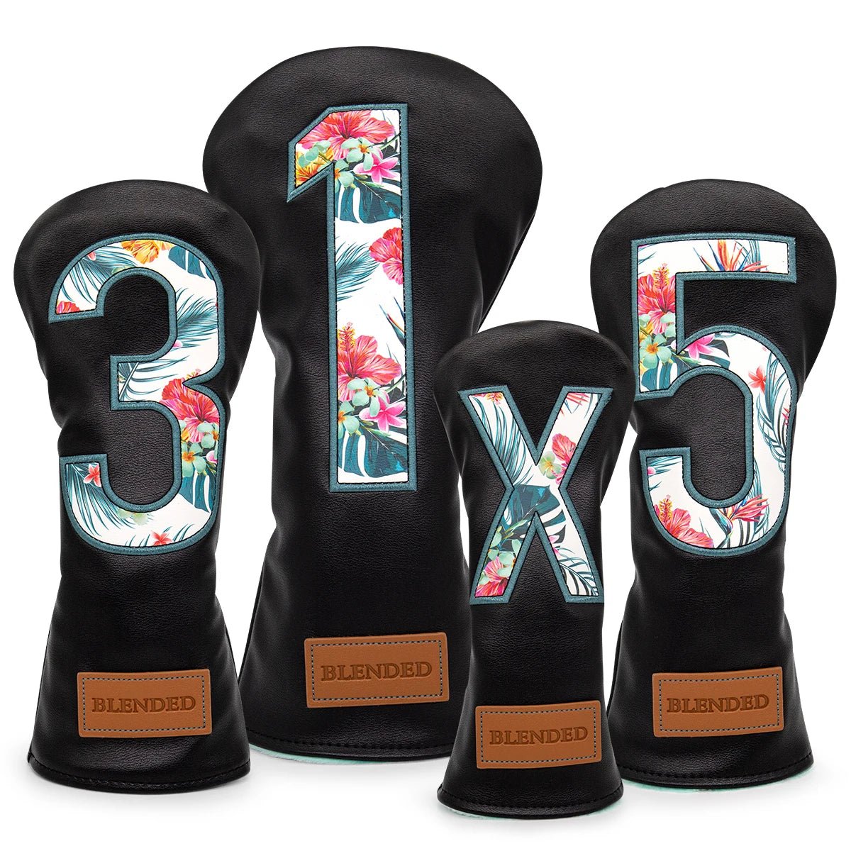 Black Hawaiian Summer Golf Head Covers - Crafty Golf