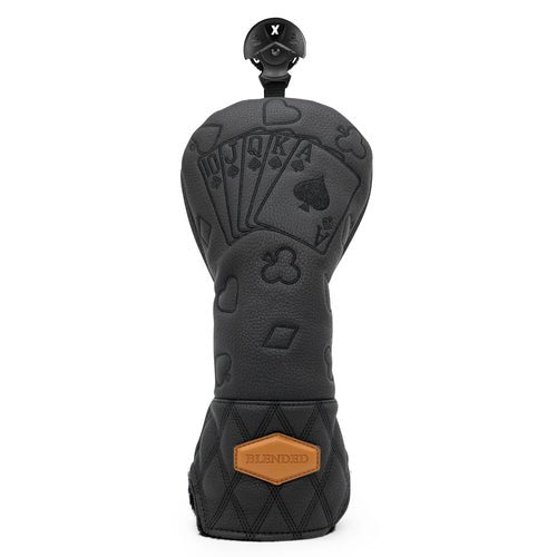 Black Lucky Poker Wood Head Covers - Crafty Golf