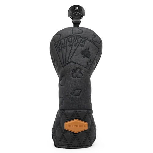 Black Lucky Poker Wood Head Covers - Crafty Golf