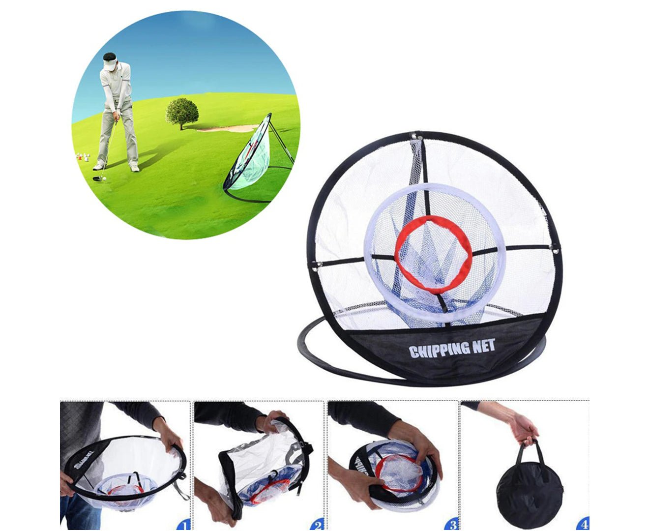 Chipping Net Hitting Aid Portable Golf Cutting Bar Practice Training Sports Tool - Crafty Golf