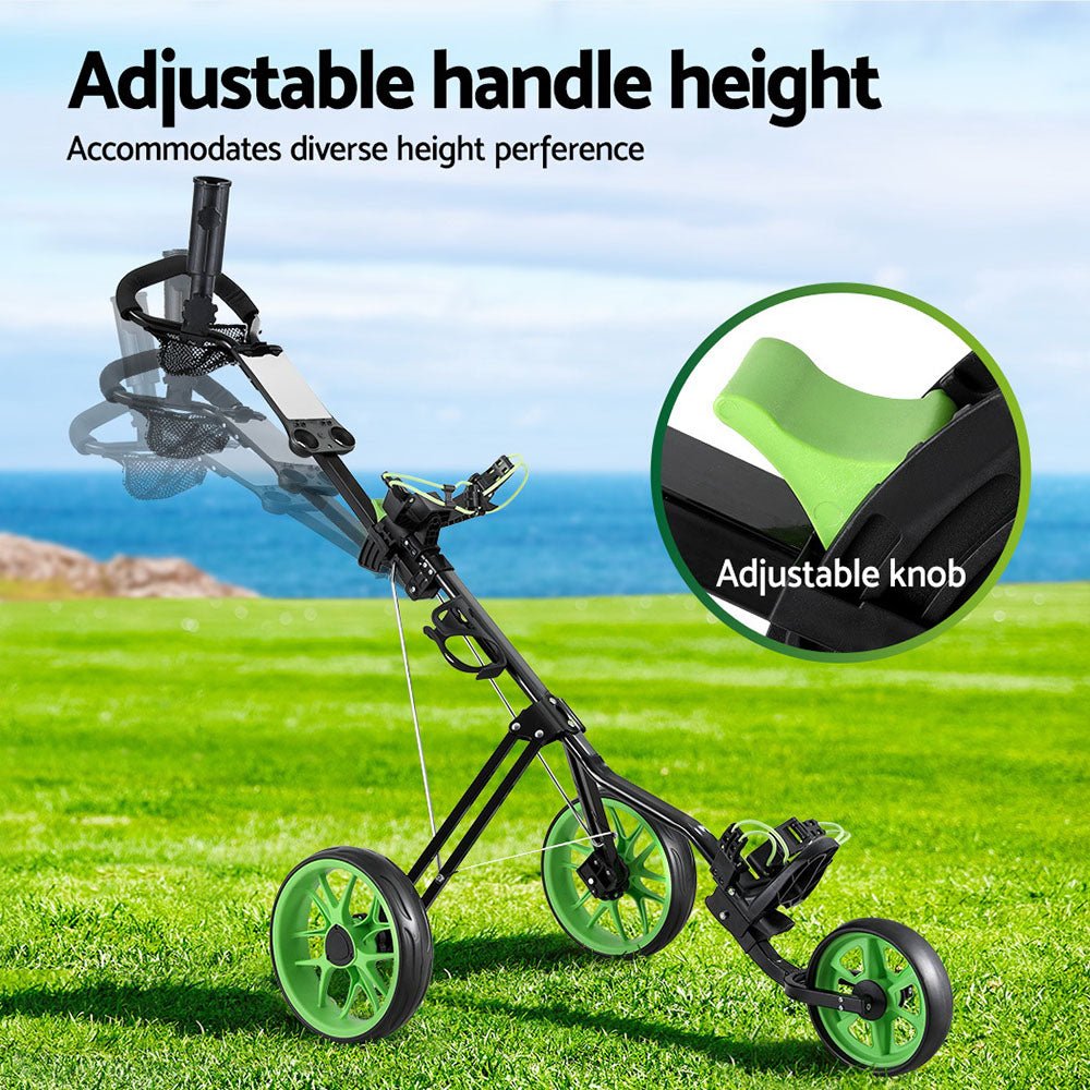 Everfit 3 Wheel Golf Buggy with Adjustable Height - Crafty Golf