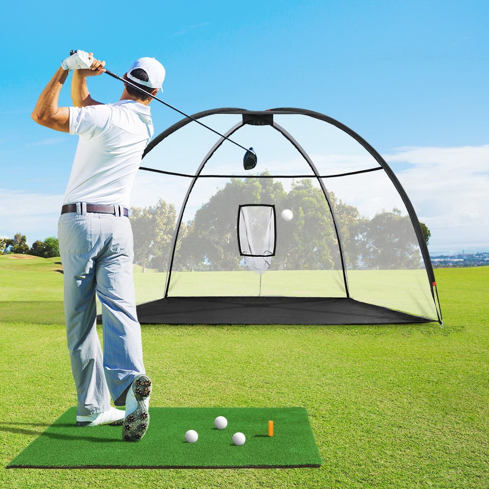 Everfit 3.5m Golf Practice Net with Driving Mat Training Aid Target Hitting - Crafty Golf