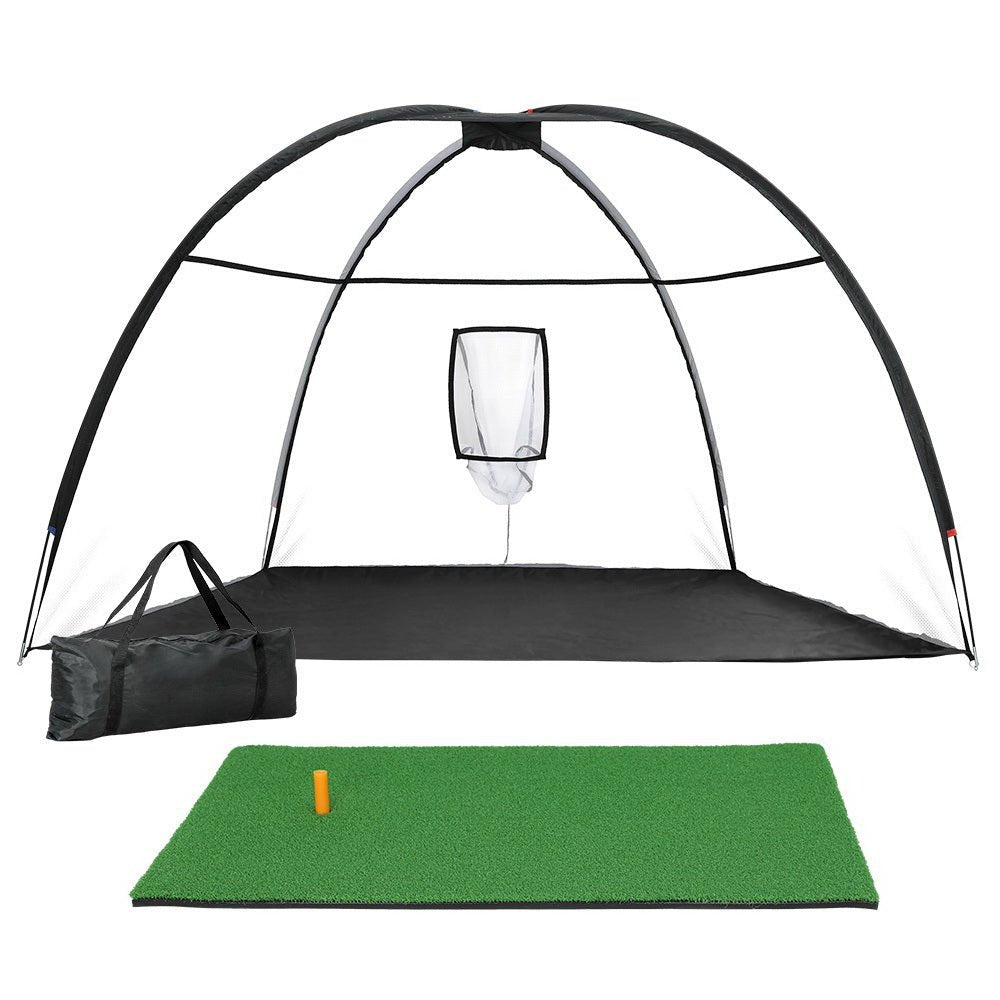 Everfit 3.5m Golf Practice Net with Driving Mat Training Aid Target Hitting - Crafty Golf