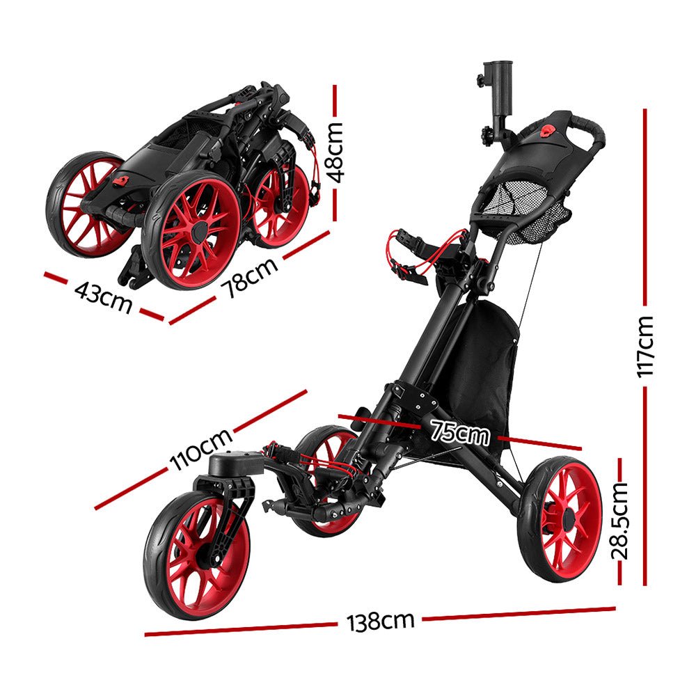 Everfit Foldable Push and Pull Golf Buggy - Crafty Golf