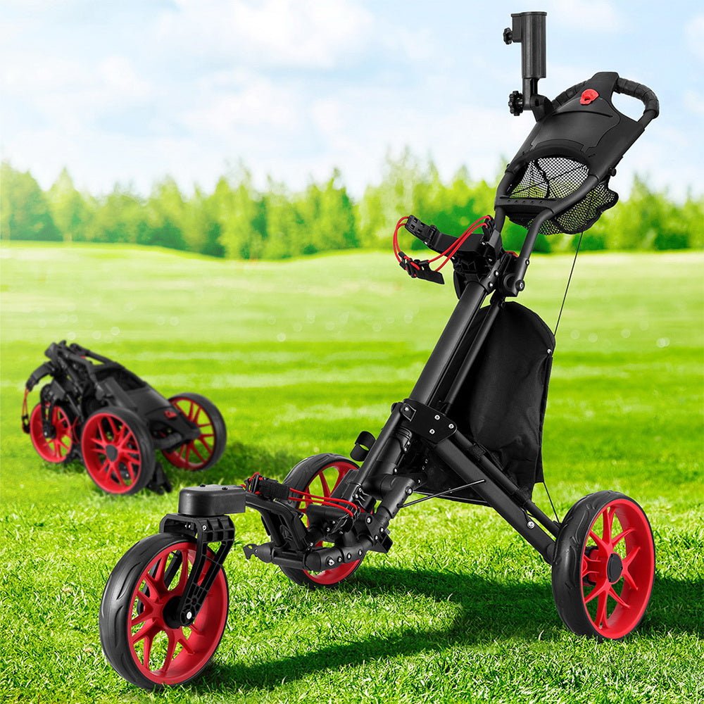 Everfit Foldable Push and Pull Golf Buggy - Crafty Golf