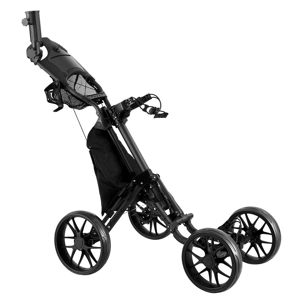 Everfit Golf Buggy Foldable Trolley Golf Cart Wheels Umbrella Bottle Holder - Crafty Golf