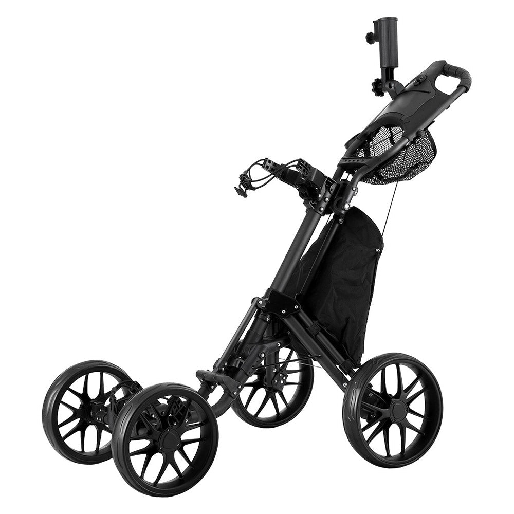 Everfit Golf Buggy Foldable Trolley Golf Cart Wheels Umbrella Bottle Holder - Crafty Golf
