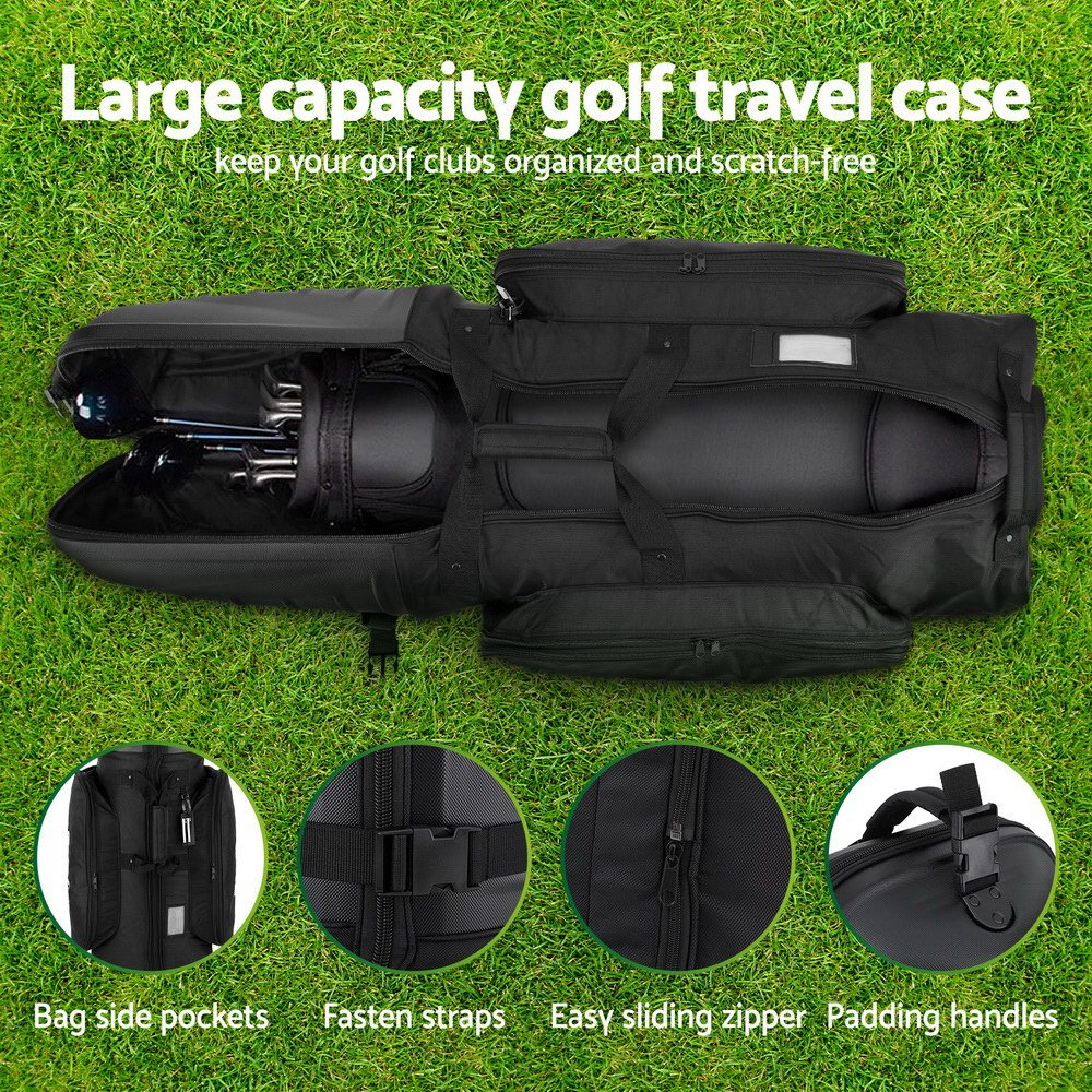 Everfit Golf Travel Bags - Semi - Hard Shell with Wheels - Crafty Golf