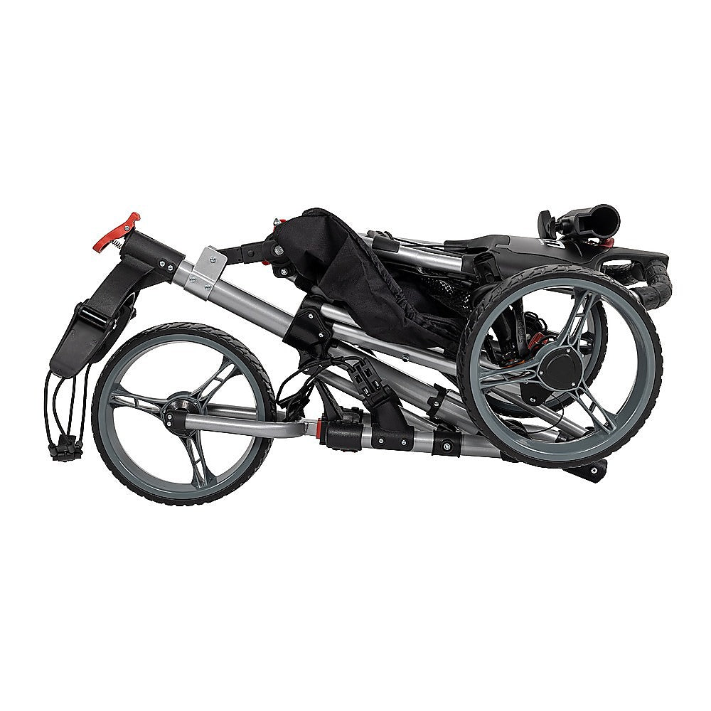 Golf Club Buggy Trolley Cart Compact Foldable 3 Wheel - Crafty Golf