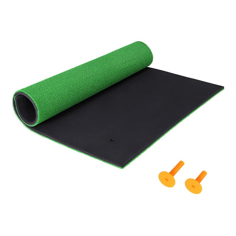 Golf Hitting Mat Portable Swing Training Aid 100x125cm - Crafty Golf