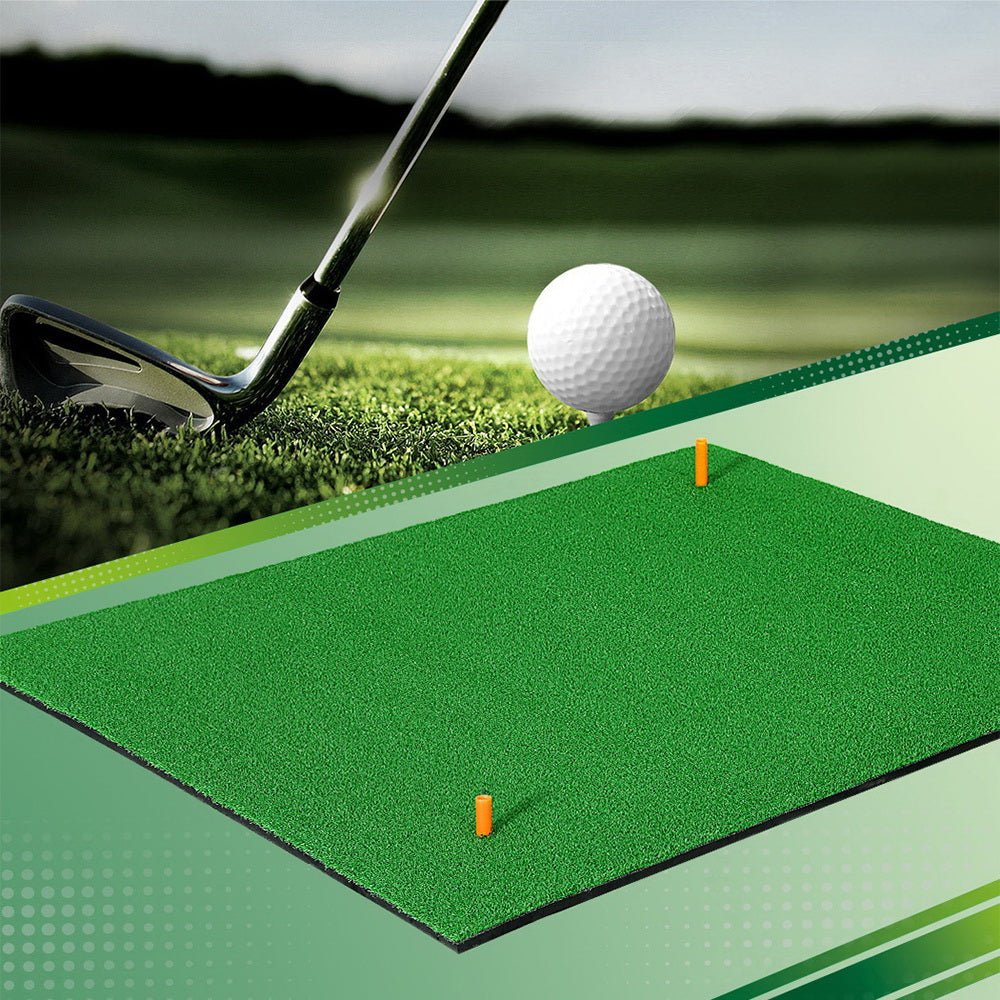 Golf Hitting Mat Portable Swing Training Aid 100x125cm - Crafty Golf
