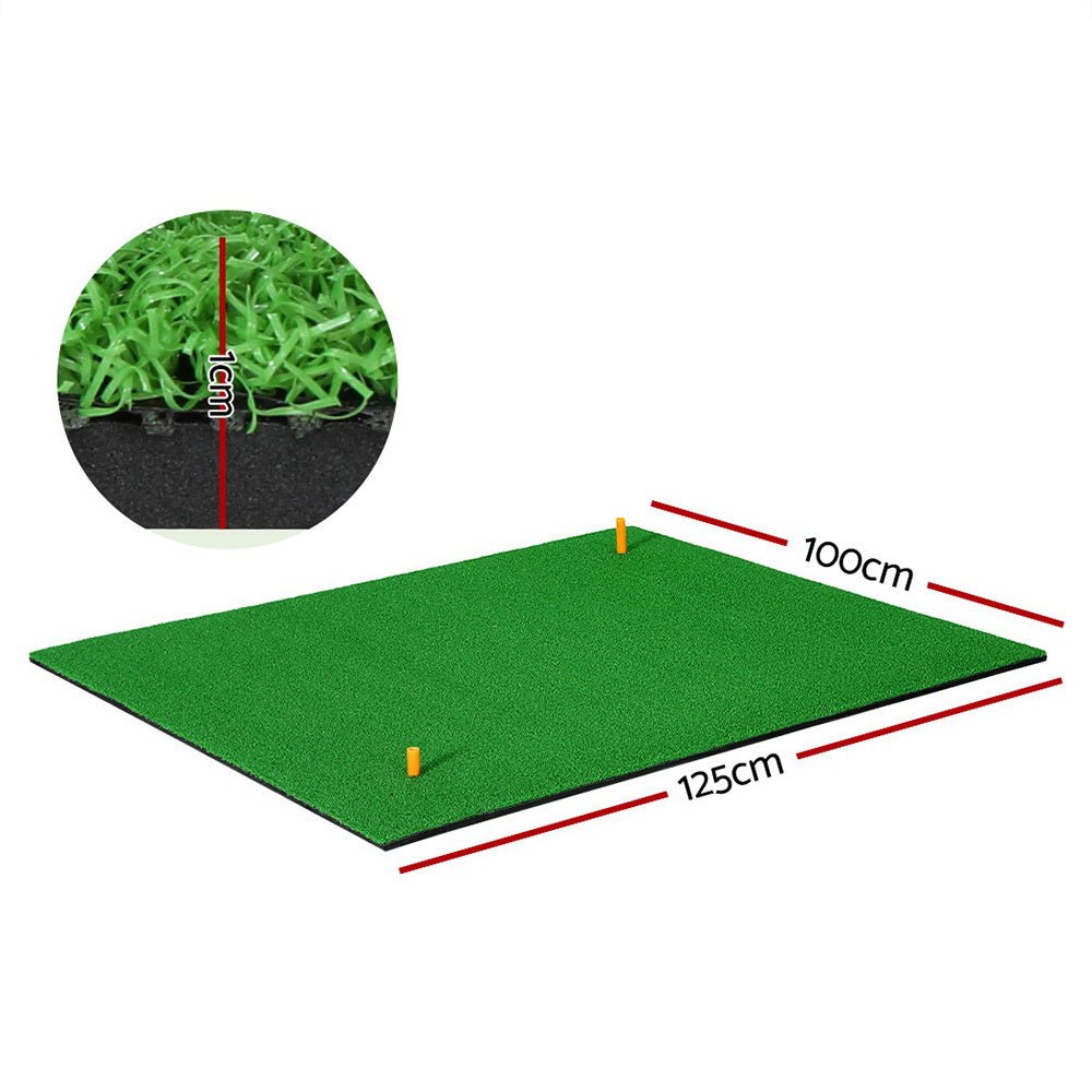Golf Hitting Mat Portable Swing Training Aid 100x125cm - Crafty Golf