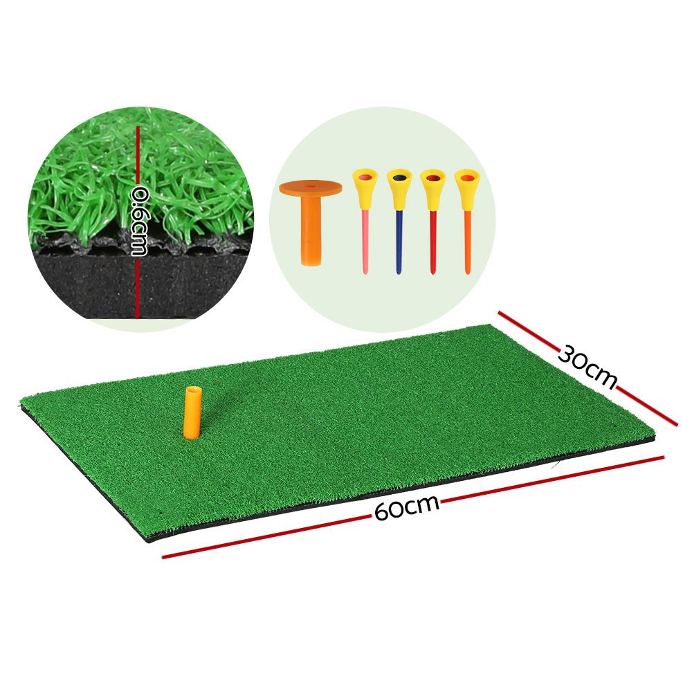 Golf Hitting Mat Portable Swing Training Aid 60x30cm - Crafty Golf