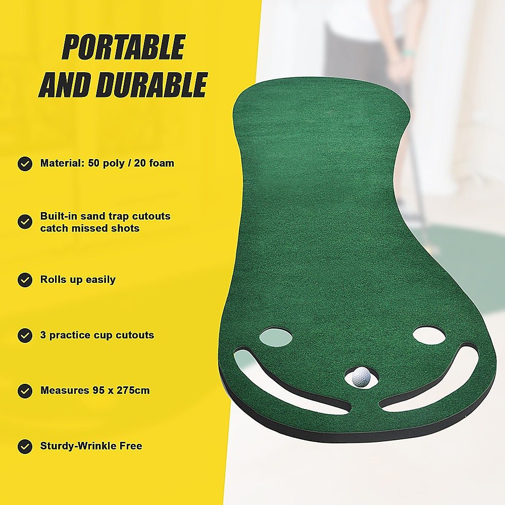 Golf Putting Green Par Three 95cm x 275cm - Crafty Golf