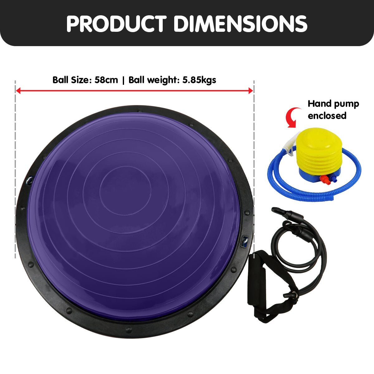 Powertrain Fitness Balance Ball Trainer - Purple - Crafty Golf