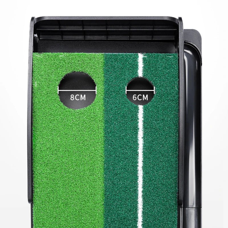 Putting Practice Mat with Ball Return and Precision Aiming - Crafty Golf