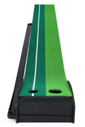 Putting Practice Mat with Ball Return and Precision Aiming - Crafty Golf