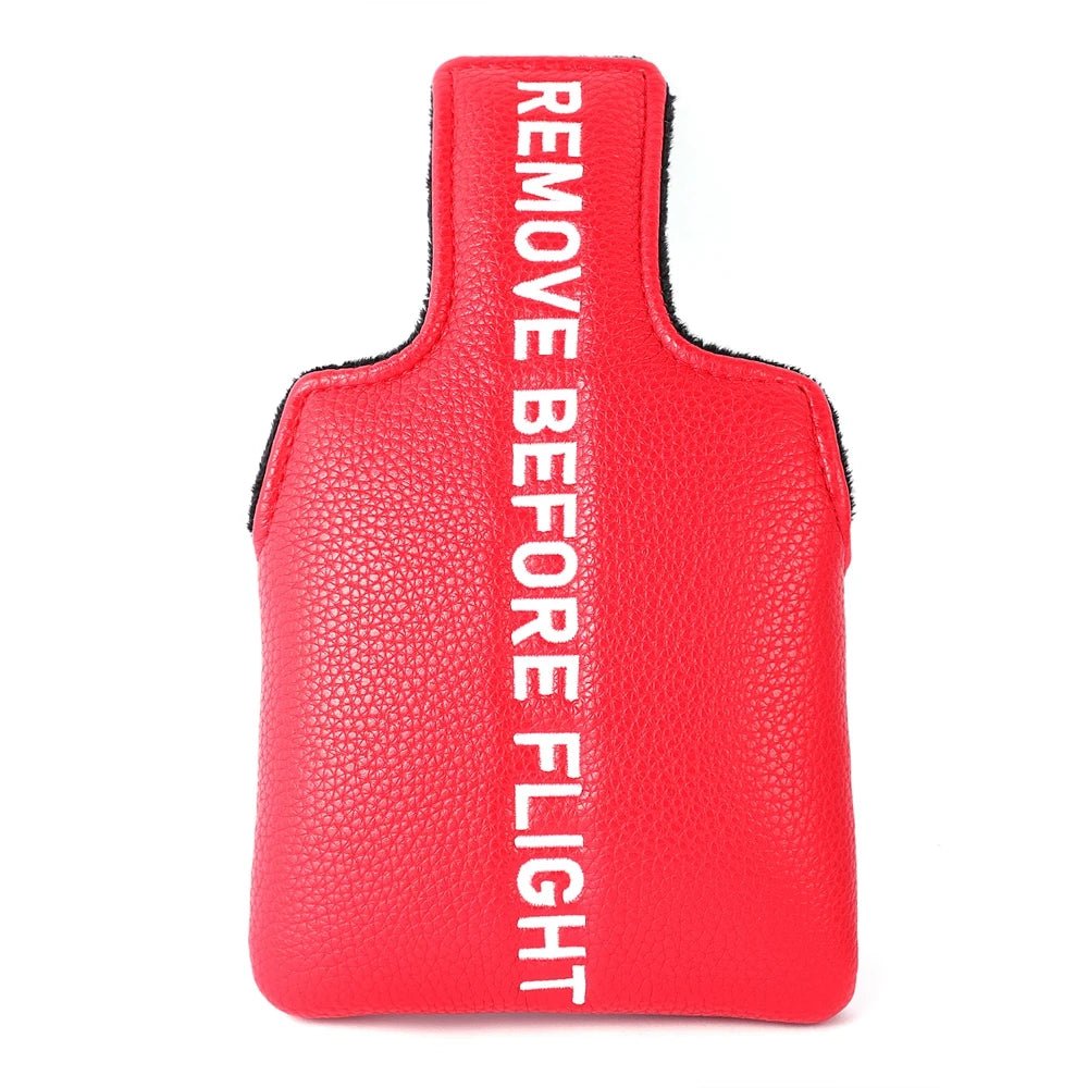 "Remove before Flight" Head Covers - Red - Crafty Golf