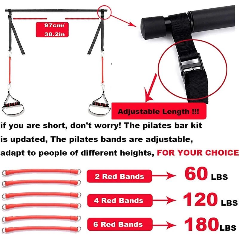 Resistance Bands with Pilates Stick - Crafty Golf