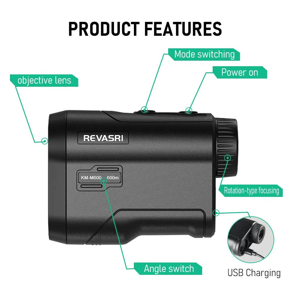 REVASRI KM - M600 USB Rechargeable Rangefinder - Crafty Golf