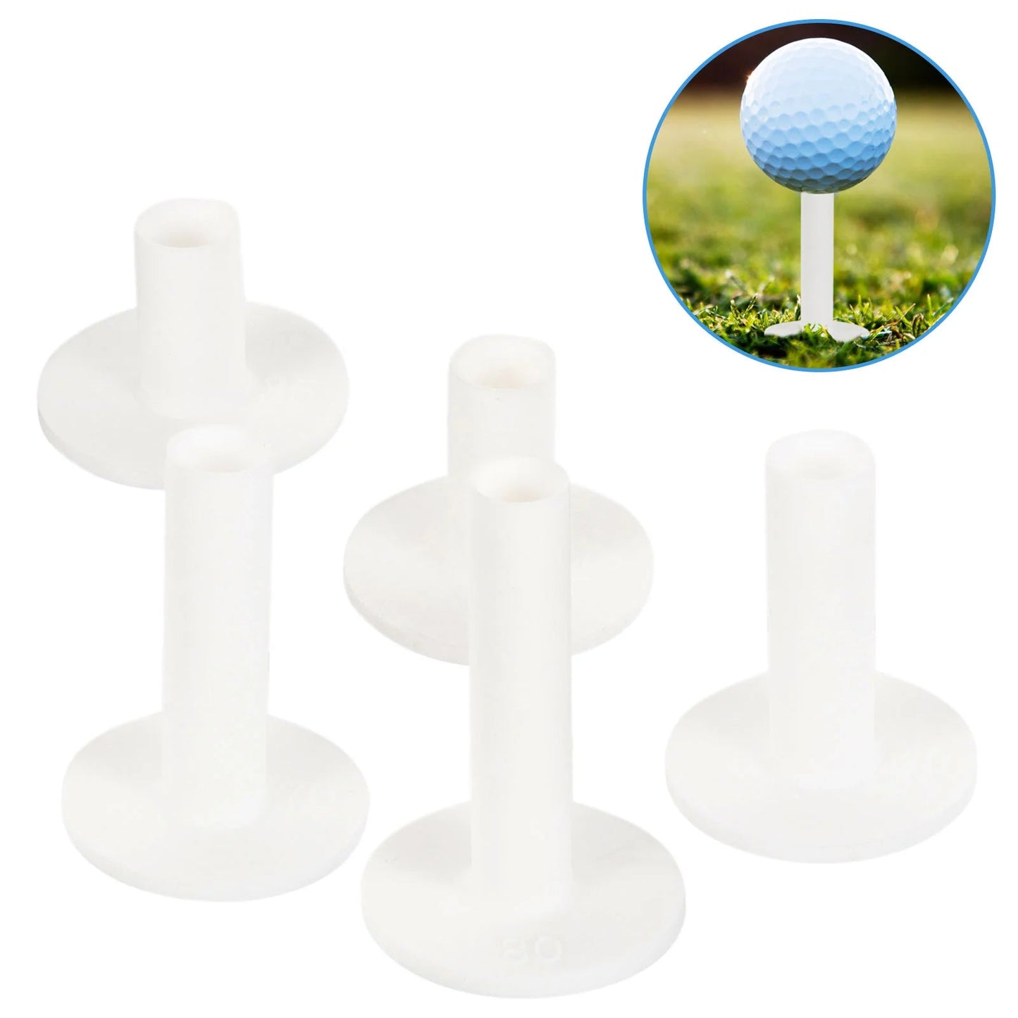Silicone Golf Practice Mat Tees (5pcs) - Crafty Golf