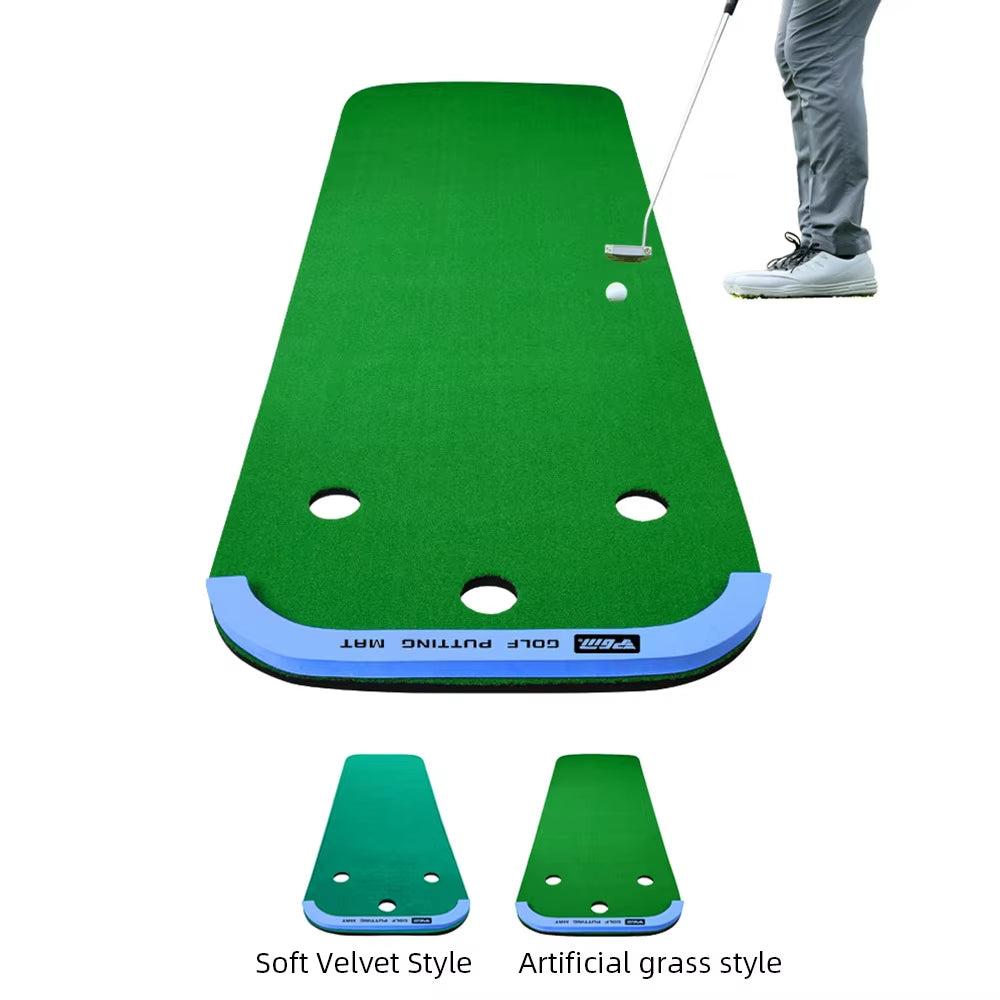 True Roll Indoor Portable Golf Putting Green with Slope - Crafty Golf
