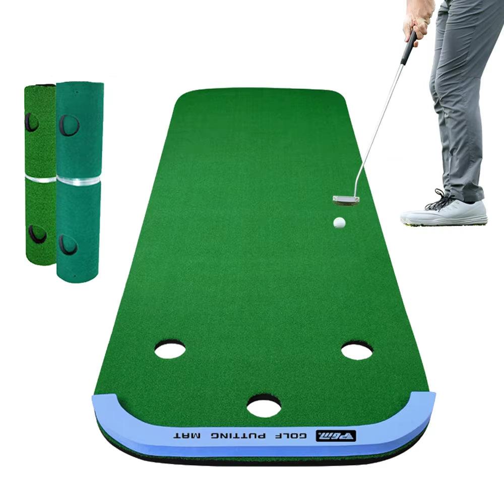 True Roll Indoor Portable Golf Putting Green with Slope - Crafty Golf