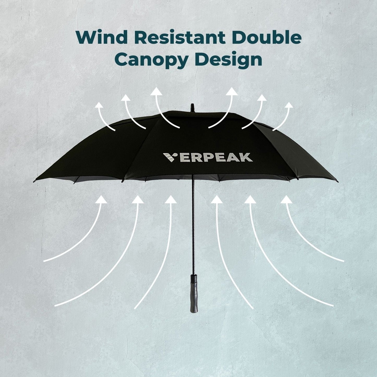 Verpeak Golf Umbrella 62" - Black - Crafty Golf