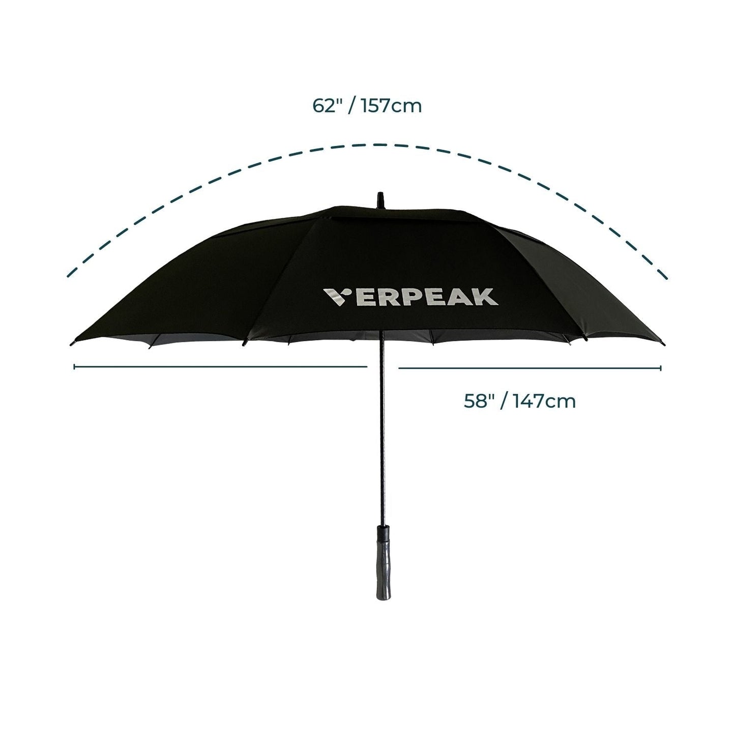 Verpeak Golf Umbrella 62" - Black - Crafty Golf