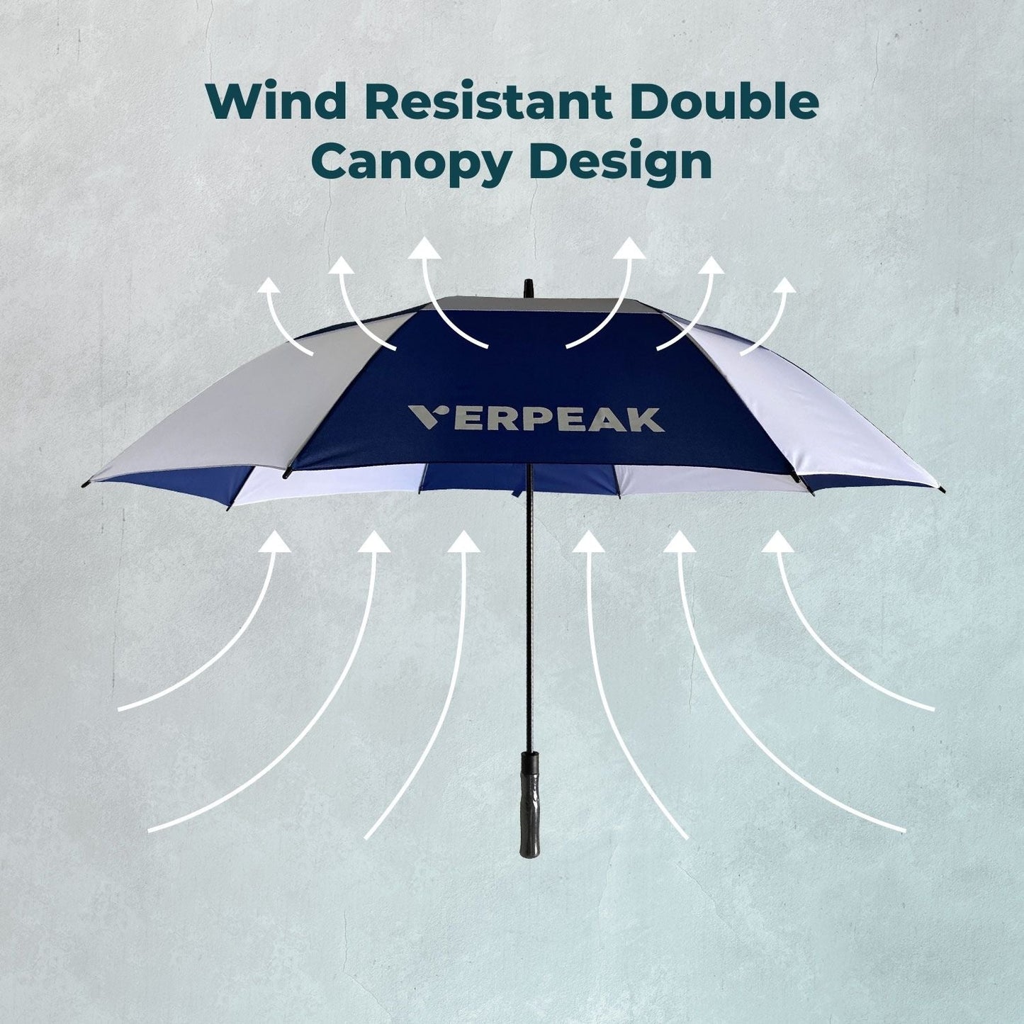 Verpeak Golf Umbrella 62" - Blue & White - Crafty Golf