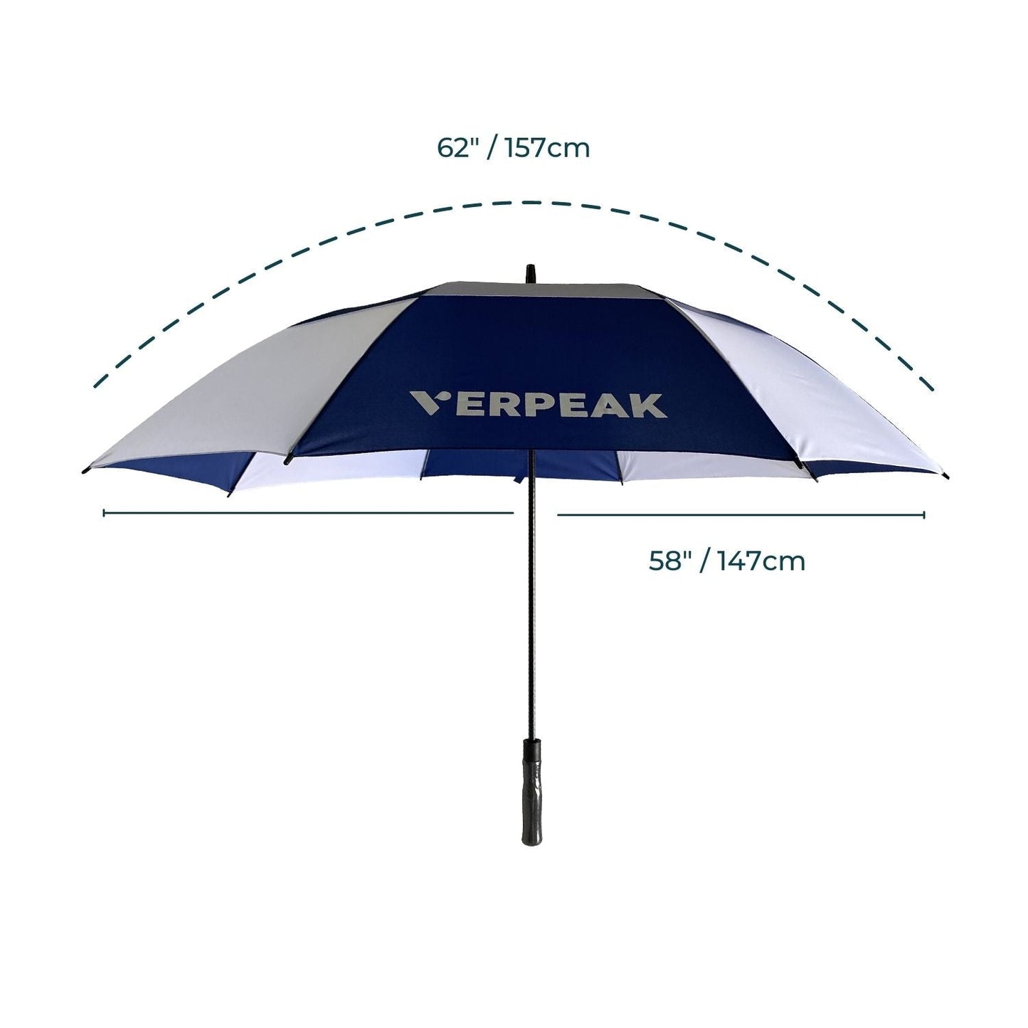 Verpeak Golf Umbrella 62" - Blue & White - Crafty Golf