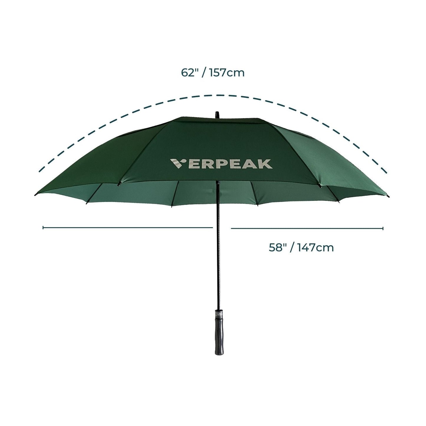 Verpeak Golf Umbrella 62" - Dark Green - Crafty Golf