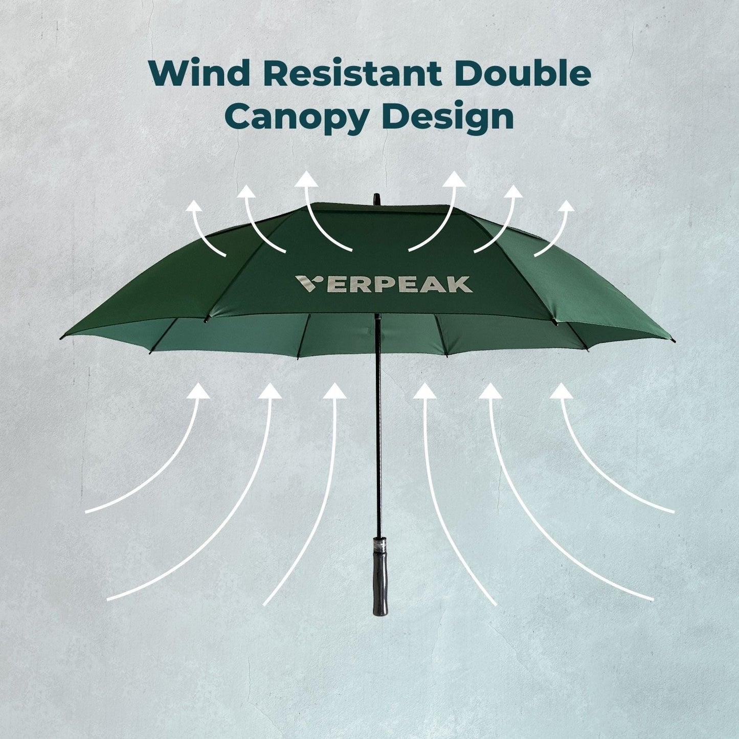 Verpeak Golf Umbrella 62" - Dark Green - Crafty Golf