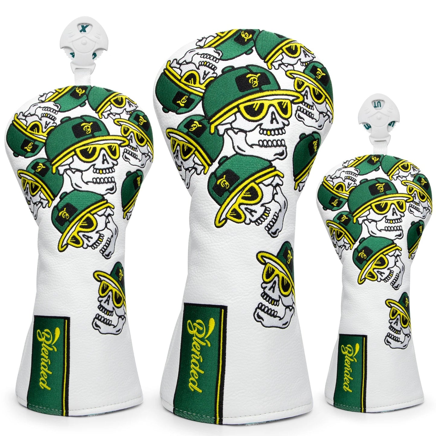White Sk - ull Golf Head Covers - Crafty Golf