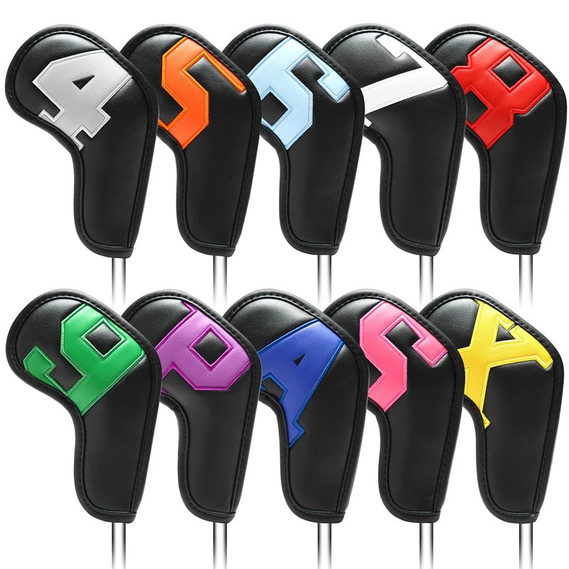 10Pc/Set PU Leather Iron Covers - Crafty Golf