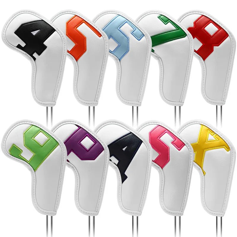 10Pc/Set PU Leather Iron Covers - Crafty Golf