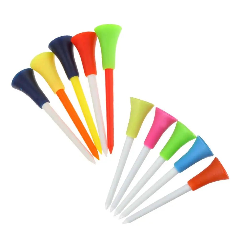 83mm Plastic Golf Tees with Rubber Cushion Top - Crafty Golf