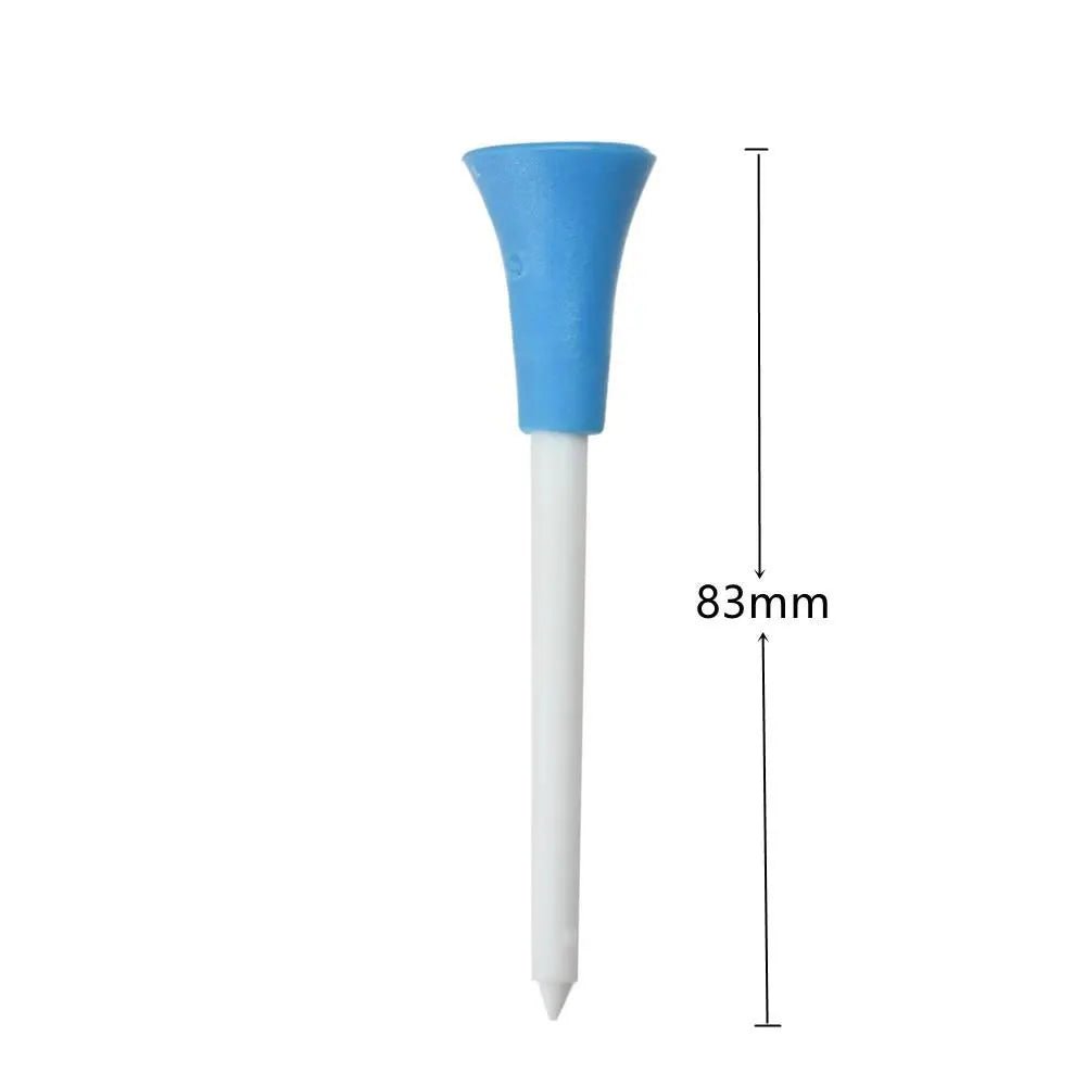 83mm Plastic Golf Tees with Rubber Cushion Top - Crafty Golf