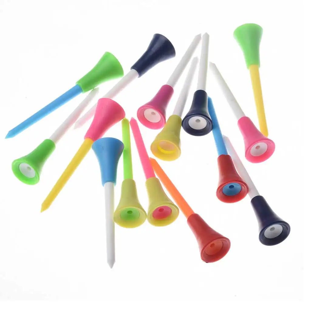 83mm Plastic Golf Tees with Rubber Cushion Top - Crafty Golf