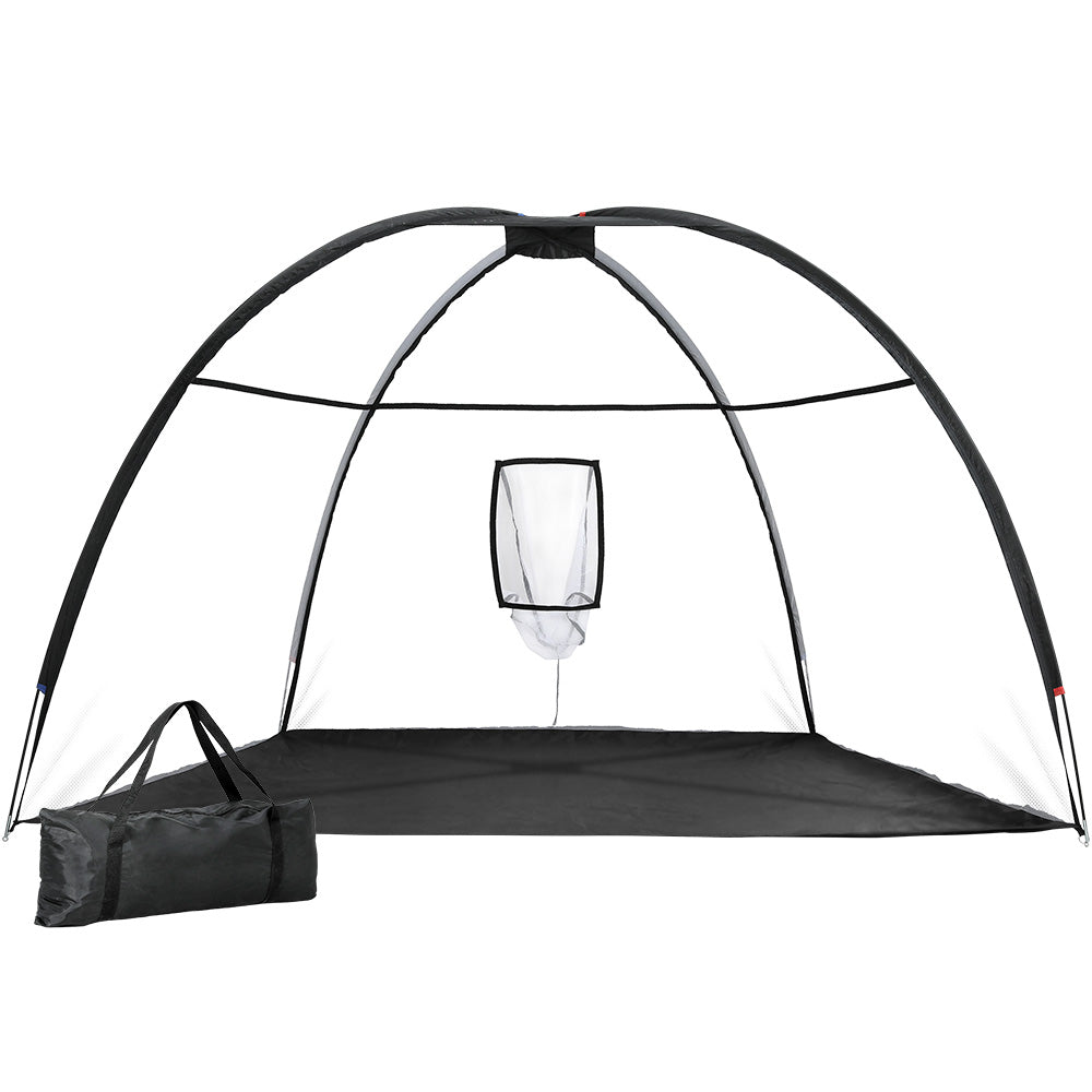 Everfit 3.5m Golf Practice Net Portable Training Aid Driving Target Tent Black - Crafty Golf
