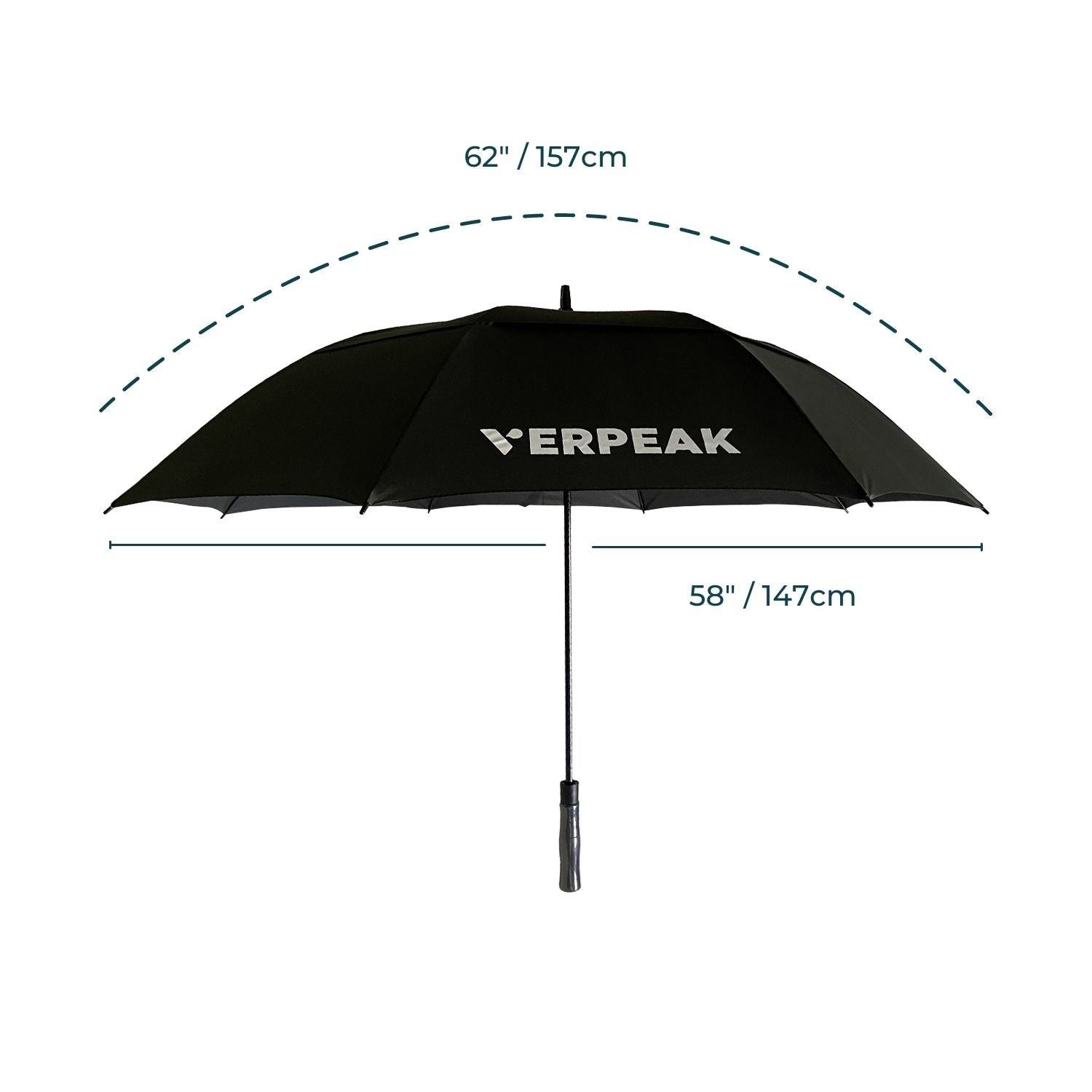 Verpeak Golf Umbrella 62" - Black - Crafty Golf